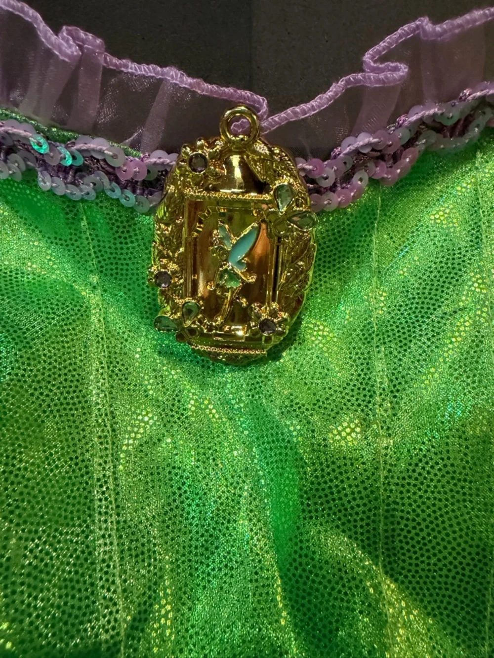 Disney Store Tinkerbell Green Costume Dress Girl's Size 7/8 Tulle Rare! - Picture 3 of 7